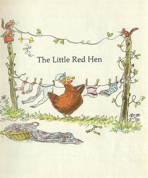 red hen title page  paul galdone childrens book