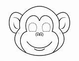 Mask Maske Affenmaske Monkeys Firstpalette Masks Mascaras Masken Masque Vorlagen Singe Ausdrucken Malvorlagen Druckbare Affen Tiermasken Caretas Dschungel Kostenlos Knutselen sketch template
