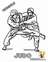 Judo Jitsu Jiu Martial Colorear Olimpicos перейти Insertion sketch template