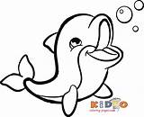 Dolphin Coloring Pages Kids sketch template