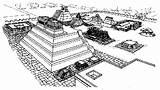 Tenochtitlan Templo Aztecas Kártyák Atras sketch template