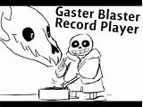Blaster Coloring Gaster Undertale Template sketch template