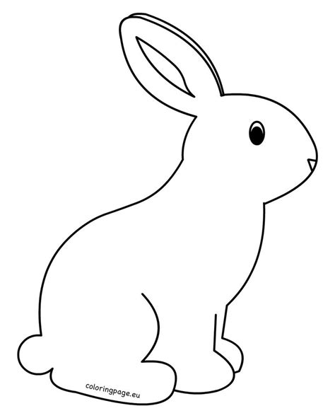 bunny outline rabbit template animal templates  jpg clipartix