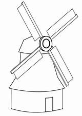 Molino Viento Windmill Vento Mulino Kolorowanka Architektura Drukuj sketch template