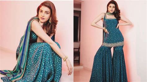 Bride To Be Kajal Aggarwal Slays In Green Sharara Outfit Ahead Of Her