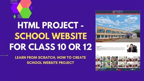 html project school website  class  school project html