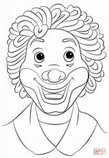 Clown Coloring Face Pages Drawing Printable Getdrawings Paper sketch template