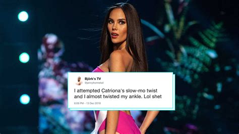 reactions to catriona gray s slow mo turn at the miss