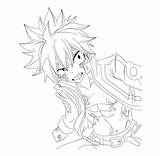 Natsu Pages Coloring Dragneel Tail Fairy Template Popular sketch template