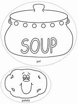 Coloring Soup Stone Pages Template Printable Choose Board Vegetable Craft Popular Printables sketch template