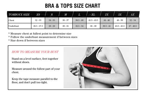 underwear  bra size chart tomboyx