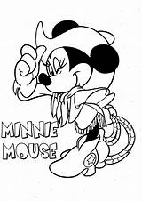 Mouse Mickey Coloring Pages Minnie Cowboy Printable sketch template