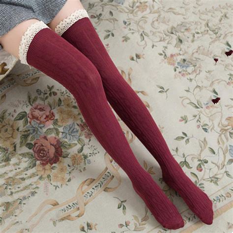 fashion sexy lace stockings warm thigh high stockings over knee socks