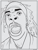 Coloring Pages Lil Wayne Rap Book Drawing Tumblr Drawings Bun Busta Rhymes Activity Color Hop Hip Sheets Jumbo Printable Adult sketch template