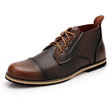 Big Size Men Formal Business Boots Lace Up Pointed Toe