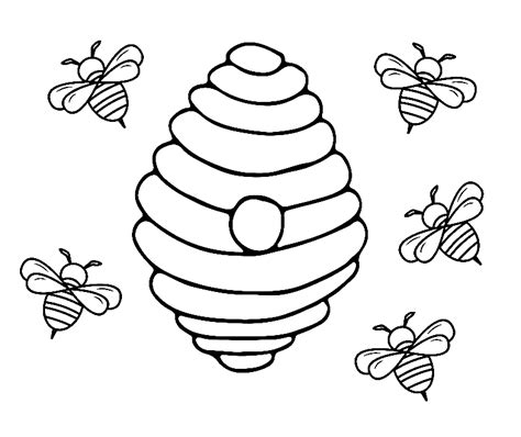 bee hives coloring page  printable coloring pages