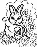 Coloring Pages Easter Bunny Clip Clipart sketch template