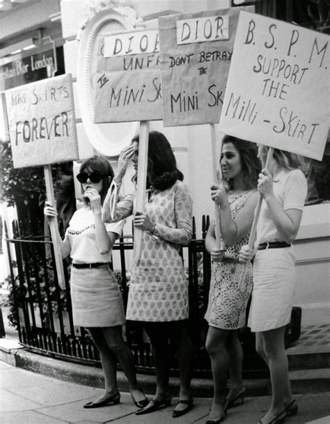 london girls protesting for mini skirts ca 1966 ~ vintage everyday