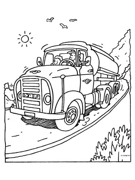kleurplaat tankwagen kleurplatennl