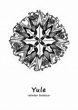 Yule Pagan Colouring Sabbat Downloadable Ampliar sketch template