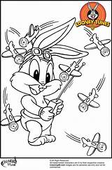 Bunny Coloring Baby Bugs Pages Toys Tunes Ministerofbeans sketch template