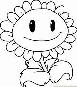 Sunflower Coloring Vs Plants Pages Zombies Giant Cartoon Coloringpages101 Getdrawings Drawing sketch template