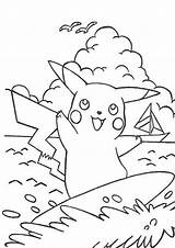 Pikachu Surfando Picachu Surfers Colorir Tudodesenhos Imprimir sketch template
