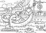 Coloring Monster Pages Tickle Template sketch template