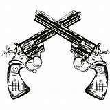 Gun Tattoo Guns Drawing Pistol Wall Western Pistols Tattoos Stickers Drawings Clipart Cowboy Decal Twin Shooter Six Designs Revolver Transfers sketch template