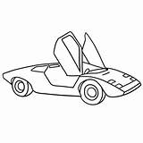 Countach Lamborghini sketch template