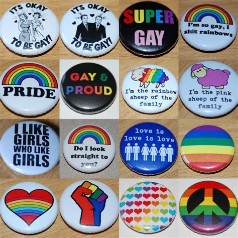 gay pride button badge 25mm 1 inch lesbian lgbt queer etsy