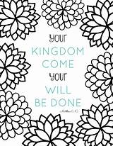 Coloring Verse Pages Bible Kingdom Done Come Will Printable Scripture Other sketch template
