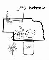 Nebraska Pages Coloring State Huskers Map Outline Printables Usa Choose Board Go Template Printable sketch template