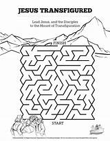 Transfiguration Bible Maze Mazes Disciples Sharefaith sketch template