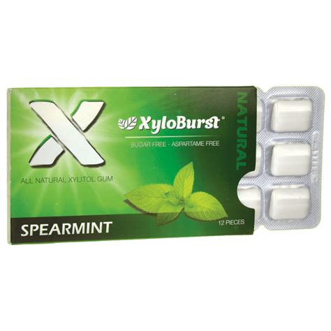 xyloburst xylitol gum spearmint  pieces walmartcom walmartcom