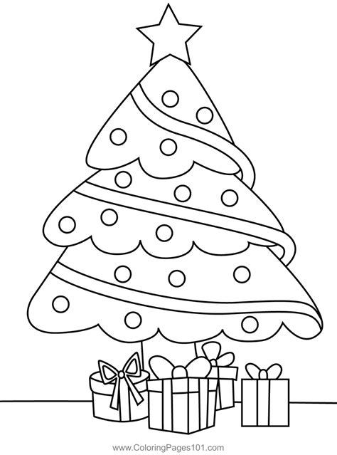 christmas tree coloring page  kids  christmas tree printable