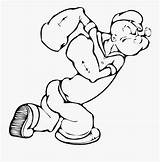 Popeye Coloring Pages Sailor Onlinelabels Clip Clipartkey sketch template