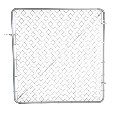 4 ft h x 6 ft w galvanized steel chain link fence gate in the chain