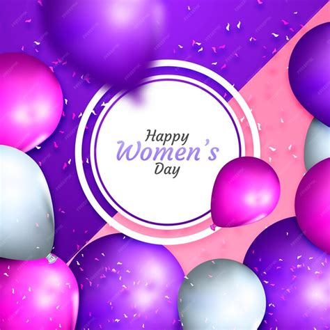 free vector realistic balloons for women s day representation