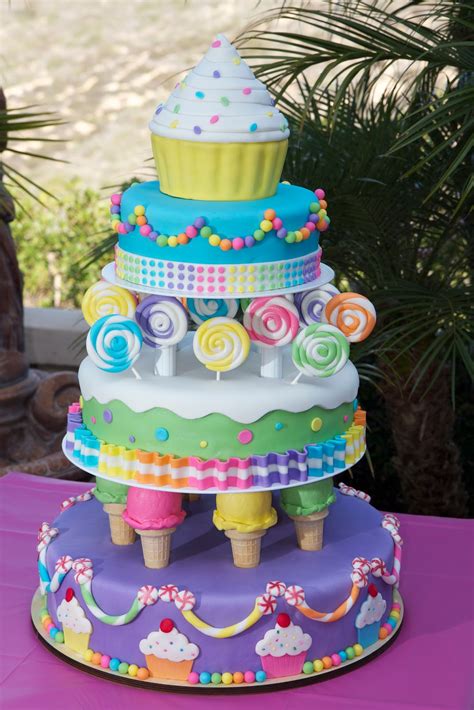 kaylynn cakes large candyland themed birthday cake