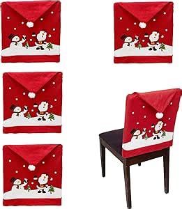 phedrew pcs christmas dining chair slipcovers chair  covers xmas