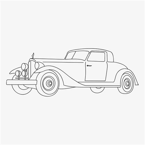 Classic Car Line Drawings At Explore Collection Of