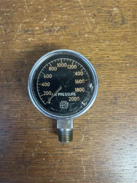 vtg 1906 us gauge co air pressure gauge steampunk rat rod 2000psi 35