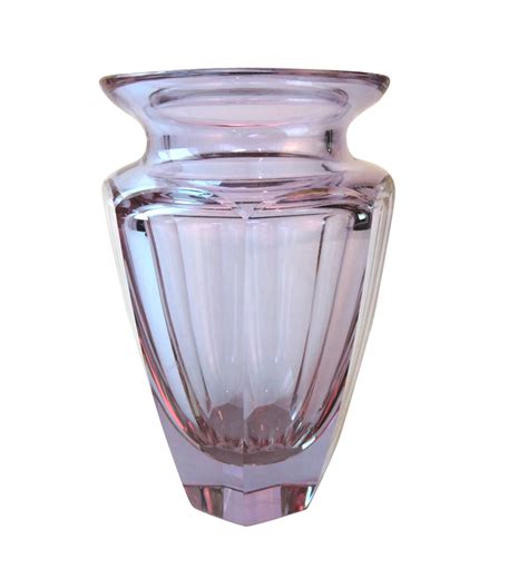 Signed Moser Glass Vase Eternity Pattern Alexandrite Lavender Colour
