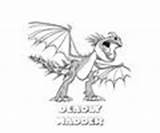 Coloring Pages Nadder Deadly Template Train Dragon sketch template