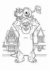 Monsters Sulley Archie Catch Sully Monstruos Sally Dinokids Carlton sketch template