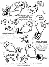 Otter Coloring Fun Facts Kids Kelp Otters Sea Animal Color Animals Getdrawings Drawing Merry sketch template