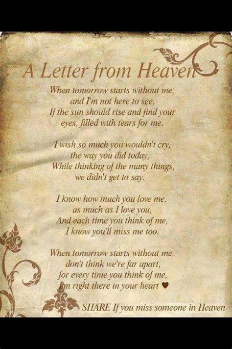 Letter From Heaven With Images Letter From Heaven