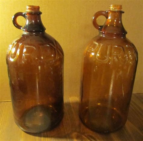 Vintage Brown Glass Purex Bottles Etsy