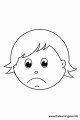 Sad Coloring Happy Feelings Outline Face Pages Clipart Colouring Children Angry Flashcards Clip Library Template Thelearningsite Info Popular Navigation sketch template